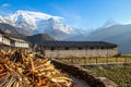 Traditional slate roofed Gurung Houses, Ghandruk, Nepal.