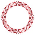 Traditional Slavic round embroidery