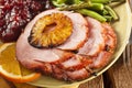 Traditional Sliced Honey Glazed Ham Royalty Free Stock Photo