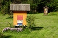 Traditional slovenian beehive Royalty Free Stock Photo