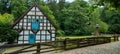 Traditional small house with outdoor decor facade in Germany