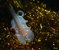 Traditional small plastic toy guitar unique stock photo Royalty Free Stock Photo