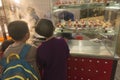 Traditional snack stand scenery at Xi`an , China .