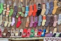 Traditional socks and shoes in Romania Royalty Free Stock Photo