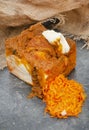 South African tradition of meat filled bread loaf