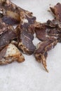 Traditional south African favorite, Biltong, cured meat