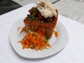 A traditional South African meal famously known as a Bunny Chow