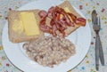 Traditional South African samp and beans
