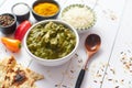 Traditional South Indian Korai Chicken Curry with Mint and Coriander Royalty Free Stock Photo