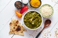 Traditional South Indian Korai Chicken Curry with Mint and Coriander Royalty Free Stock Photo