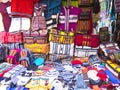 Traditional souvenirs at the market in La Paz, Bolivia. Royalty Free Stock Photo