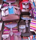 Traditional souvenirs at the market in La Paz, Bolivia. Royalty Free Stock Photo