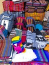 Traditional souvenirs at the market in La Paz, Bolivia. Royalty Free Stock Photo