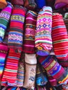 Traditional souvenirs at the market in La Paz, Bolivia. Royalty Free Stock Photo