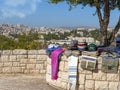 Traditional souvenirs on sale at Olive Mount. Jerusalem, Israel Royalty Free Stock Photo