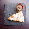 Traditional spanish almond pie Tarta de Santiago Royalty Free Stock Photo