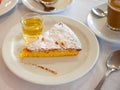 Traditional spanish almond pie Tarta de Santiago Royalty Free Stock Photo