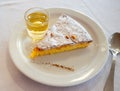Traditional spanish almond pie Tarta de Santiago Royalty Free Stock Photo