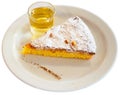 Traditional spanish almond pie Tarta de Santiago Royalty Free Stock Photo