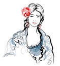 Traditional Spanish Flamenco woman Royalty Free Stock Photo