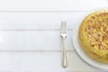 Traditional Spanish omelette. Spanish Tortilla. Royalty Free Stock Photo