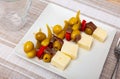 Traditional spanish pintxos Gilda Royalty Free Stock Photo