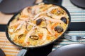 Traditional Spanish rice dish with seafood - paella