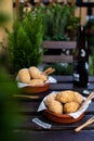 Traditional spanish tapas, croquettes, croquetas with jamon ham