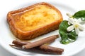 Traditional Spanish torrijas (French toasts). Dessert of Lent an Royalty Free Stock Photo