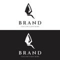 Traditional spear head and spear head logo template design for hunting