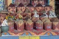 Traditional spices bazaar with herbs and spices in street old market in Sharm El Sheikh, Egypt. close up Royalty Free Stock Photo