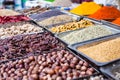 Traditional spices market in India. Royalty Free Stock Photo