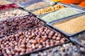 Traditional spices market in India. Royalty Free Stock Photo