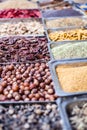 Traditional spices market in India. Royalty Free Stock Photo