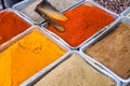 Traditional spices market in India.