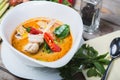 Traditional spicy Thai Tom Yam soup Royalty Free Stock Photo