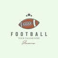 traditional sport from america football logo line art minimalist illustration design icon