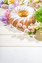 Traditional Easter round cake Royalty Free Stock Photo