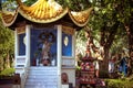 The traditional statue of buddha and colorful