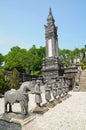 Traditional statue of Khai-Dinh Royalty Free Stock Photo