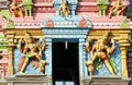 Traditional statues of gods and goddesses in the Hindu temple Royalty Free Stock Photo