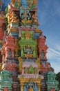 Traditional statues of gods and goddesses in the Hindu temple Royalty Free Stock Photo