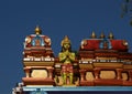 Traditional statues of gods and goddesses in the Hindu temple Royalty Free Stock Photo