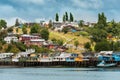 Traditional Stilt Houses known as Palafitos in Castro, Chiloe Island