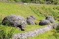 Traditional stone cave celler Crotti in Brusio, Switzerland Royalty Free Stock Photo