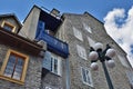 Traditional stone house near breakneck steps in Old Quebec City Royalty Free Stock Photo