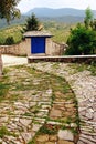 Traditional stone-made footwalk in Zagoria area Royalty Free Stock Photo