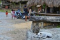 Megalithic Stone Tomb in the Middle of Some Traditional Sumbanese Village, Sumba Island, Indonesia Royalty Free Stock Photo