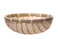 Traditional Straw Weaved Basket Isolated Royalty Free Stock Photo