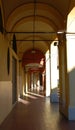 Traditional street arcade, Bologna, Italy